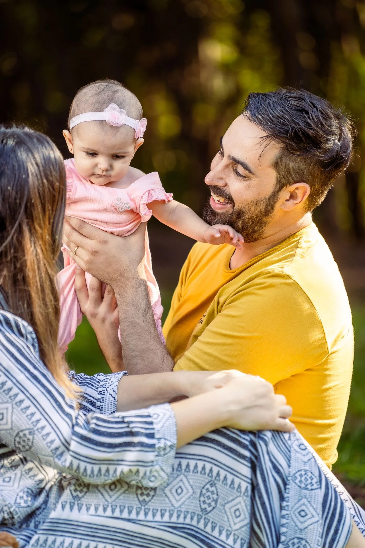 Happy child with parent
